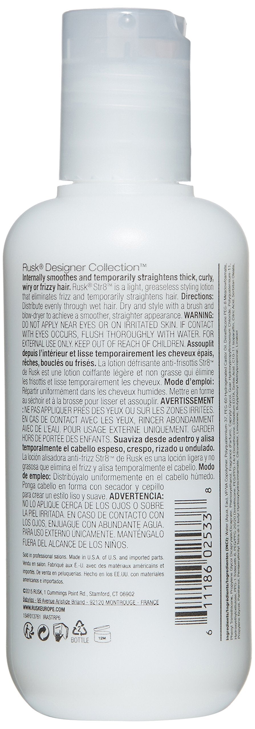 RUSK Anti-Frizz and Anti-Curl Styling Lotion 8.8 Ounce Beauty & Personal Care RUSK