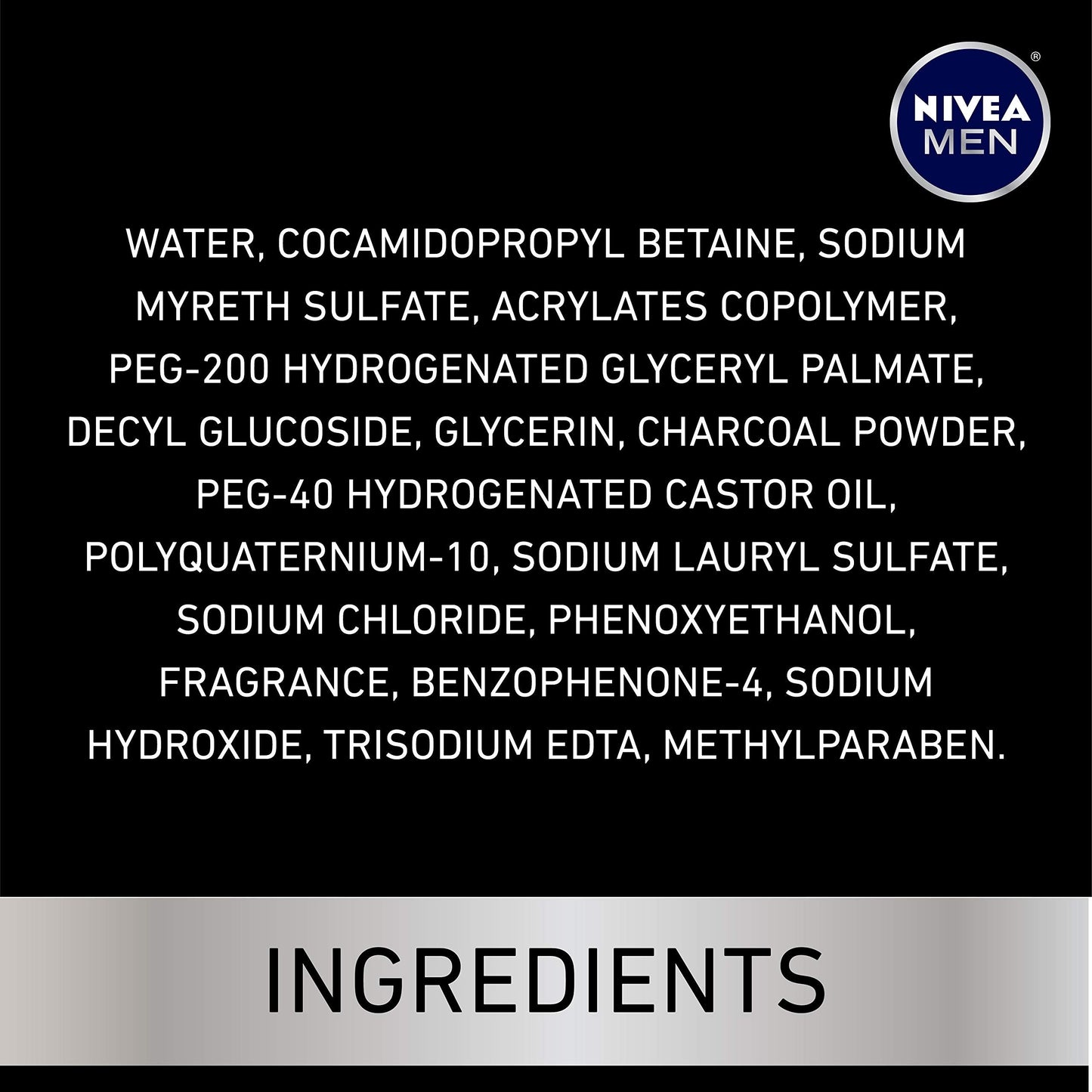 NIVEA MEN DEEP Cleansing Beard and Face Wash, Enriched with Natural Charcoal, 3 Pack of 3.3 Fl Oz Tubes Beauty & Personal Care NIVEA MEN