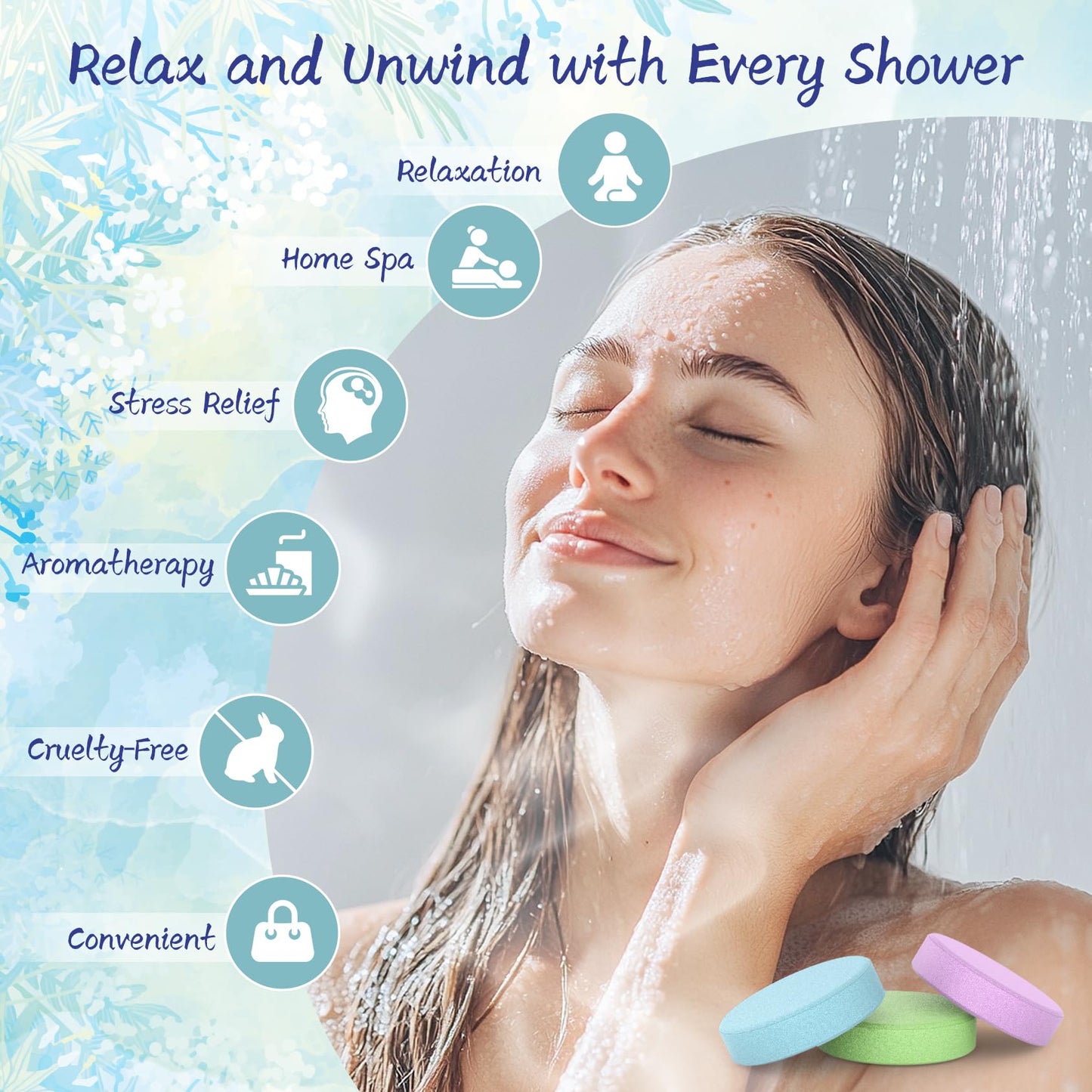 Shower Steamers Aromatherapy 8 Pack - Gifts for Women, Shower Bombs with Essential Oils, Self Care and Stress Relief Stocking Stuffers, Relaxation Beauty and Personal Care HFHO