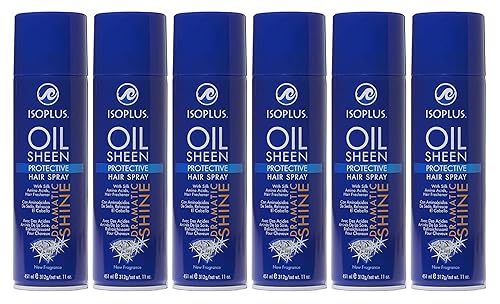 Isoplus Oil Sheen Hairspray 11oz. Aero (6 Pack) Beauty & Personal Care DDI