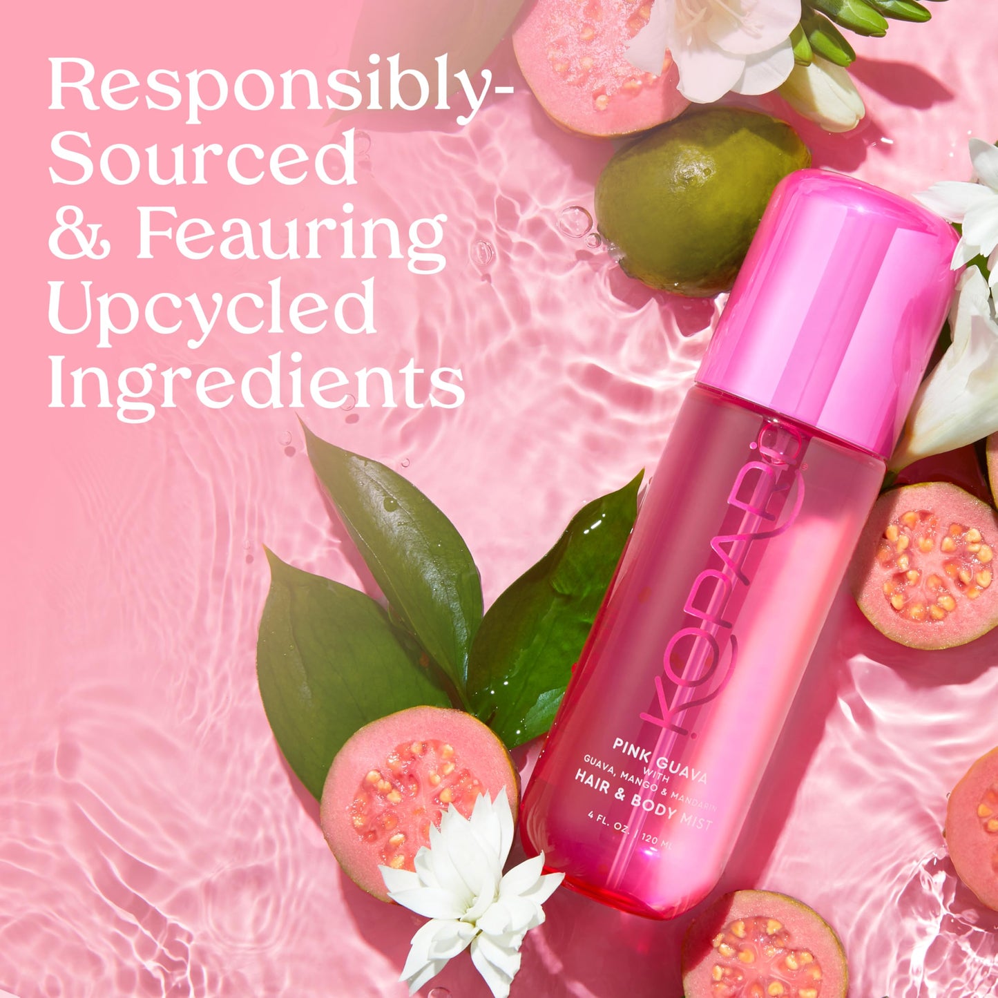 Kopari Pink Guava Hair & Body Mist - Guava, Mango, Mandarin, Coconut, Vanilla & Sandalwood Scent, Long-Lasting Clean Fragrance Spray, Vegan & Beauty & Personal Care Kopari