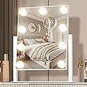 NUSVAN Vanity Mirror with Lights, Makeup Mirror with Lights,3 Color Lighting Modes Detachable 10X Magnification Mirror Touch Control,360°Rotation Beauty & Personal Care NUSVAN