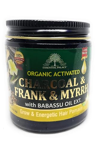 Organic Activated Charcoal & Frank & Myrrh with babassu pomade 4 onces pack of 1 Beauty & Personal Care Essential Palace