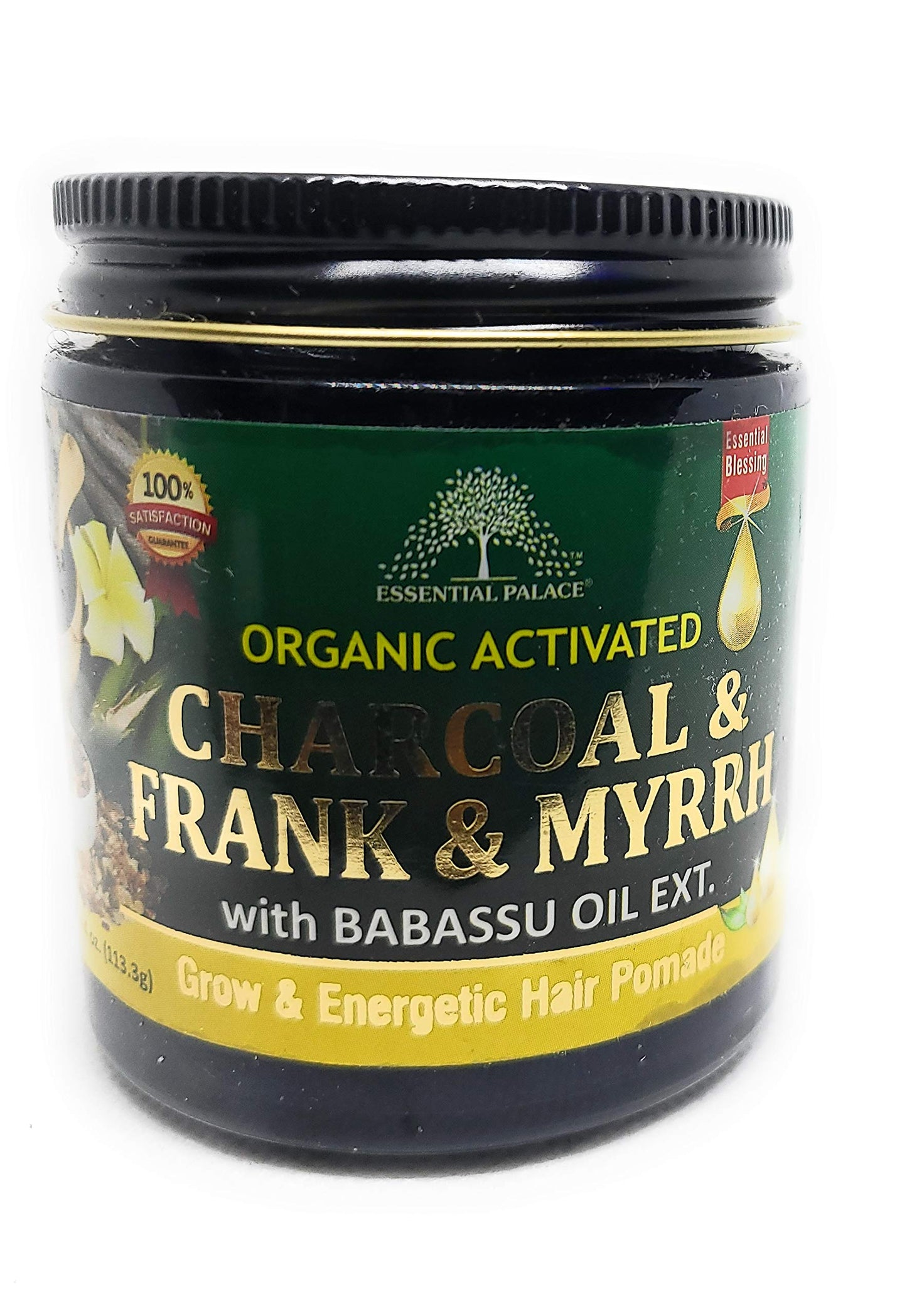 Organic Activated Charcoal & Frank & Myrrh with babassu pomade 4 onces pack of 1 Beauty & Personal Care Essential Palace