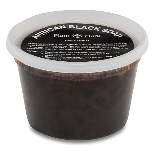 Raw African Black Soap Paste 16 oz. / 1 lb. - Pure & Natural Traditional Skincare for Face, Body & Hair | Handmade Cleanser for All Skin Types Beauty & Personal Care Plant Guru