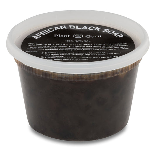 Raw African Black Soap Paste 16 oz. / 1 lb. - Pure & Natural Traditional Skincare for Face, Body & Hair | Handmade Cleanser for All Skin Types Beauty & Personal Care Plant Guru