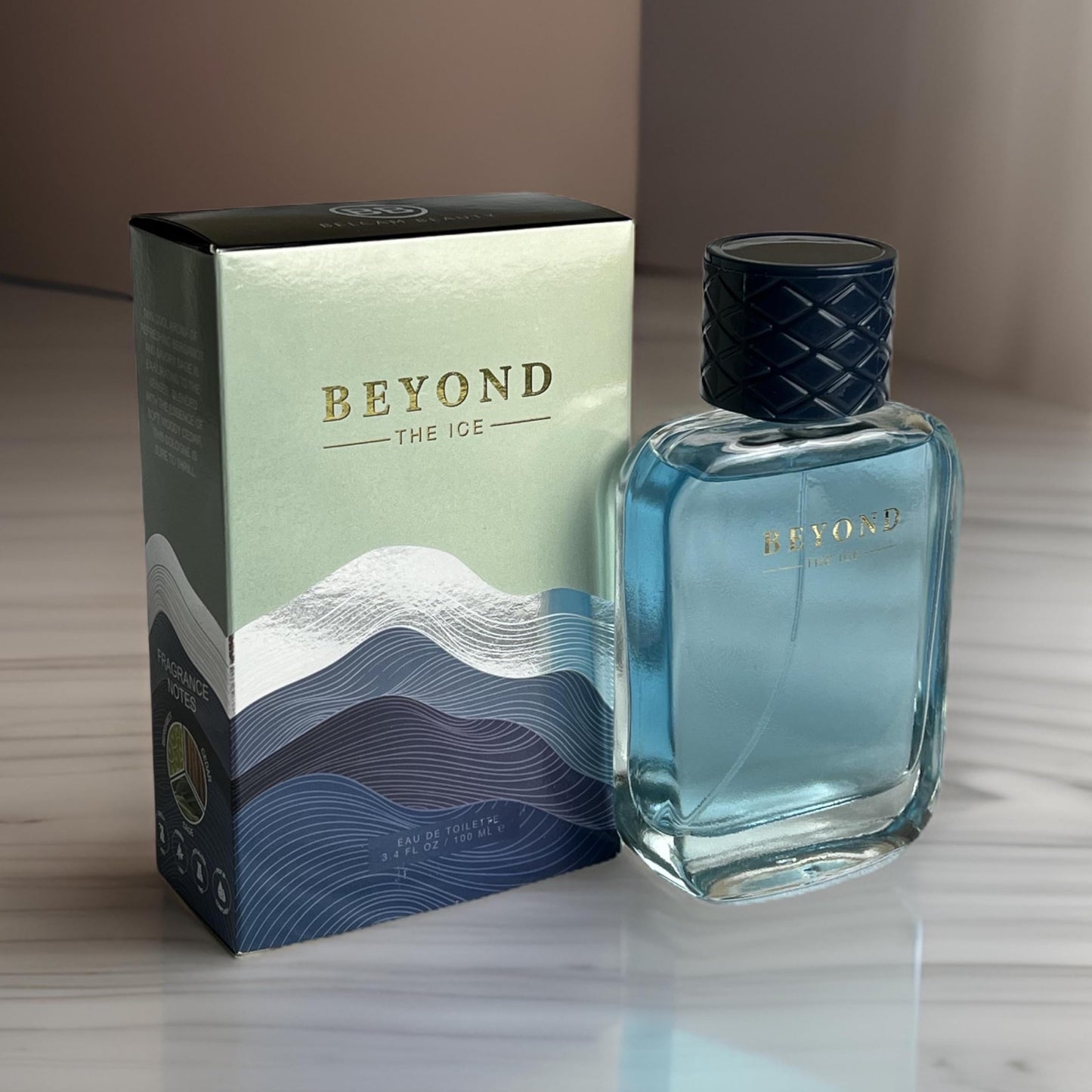 BEYOND THE ICE Eau de Toilette for Men, 3.4 fl oz, Bergamot, Sage, Cedar Notes Beauty & Personal Care Belcam Beauty