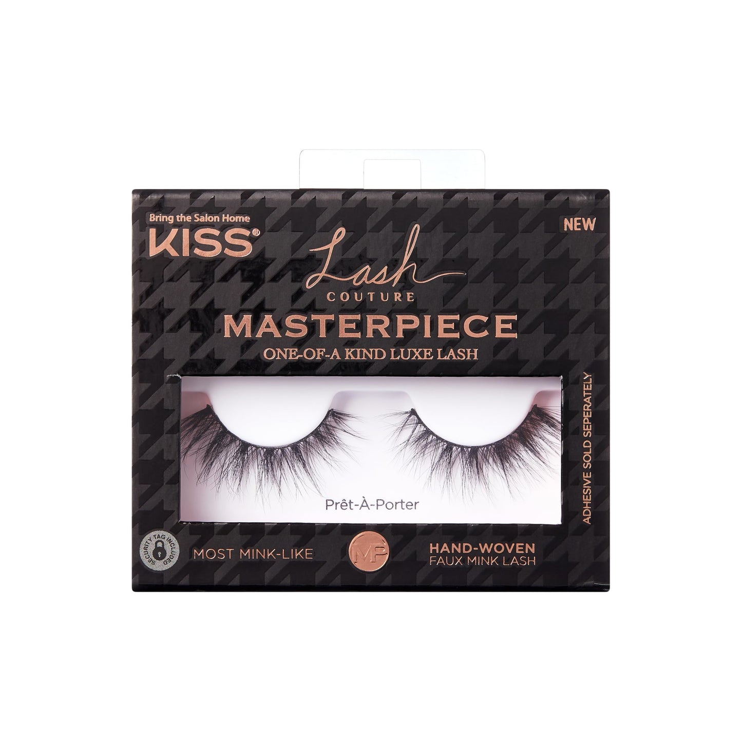 KISS Lash Couture Masterpiece Hand-Woven Faux Mink False Eyelashes, Style ‘Prêt-À-Porter’, 12mm, Easy to Apply, Reusable, Vegan, Cruelty Free, 1 Pair Beauty & Personal Care KISS