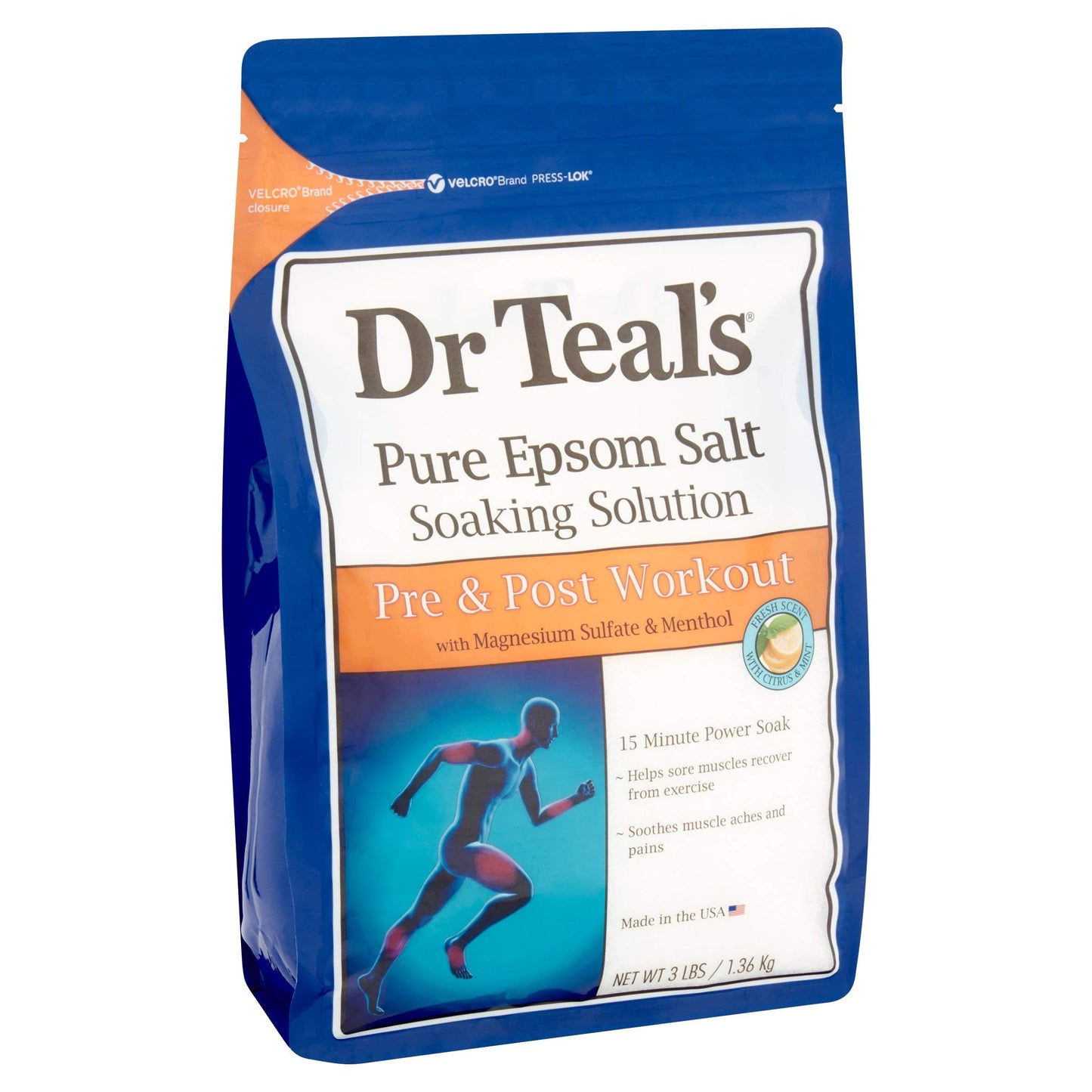 Dr Teal's Epsom Salt Bath Combo Pack (6 lbs Total), Relax & Relief with Eucalyptus & Spearmint, and Pre and Post Workout with Magnesium Sulfate Beauty and Personal Care Dr Teal's