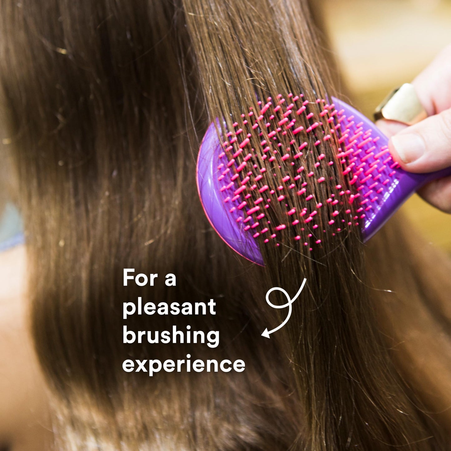Michel Mercier The Girlie Detangle Brush - Painless Detangling Brush - Easy Grip Hair Brush Design - Thick and Curly Hair - Pink-Purple - 1 pc Beauty & Personal Care Michel Mercier