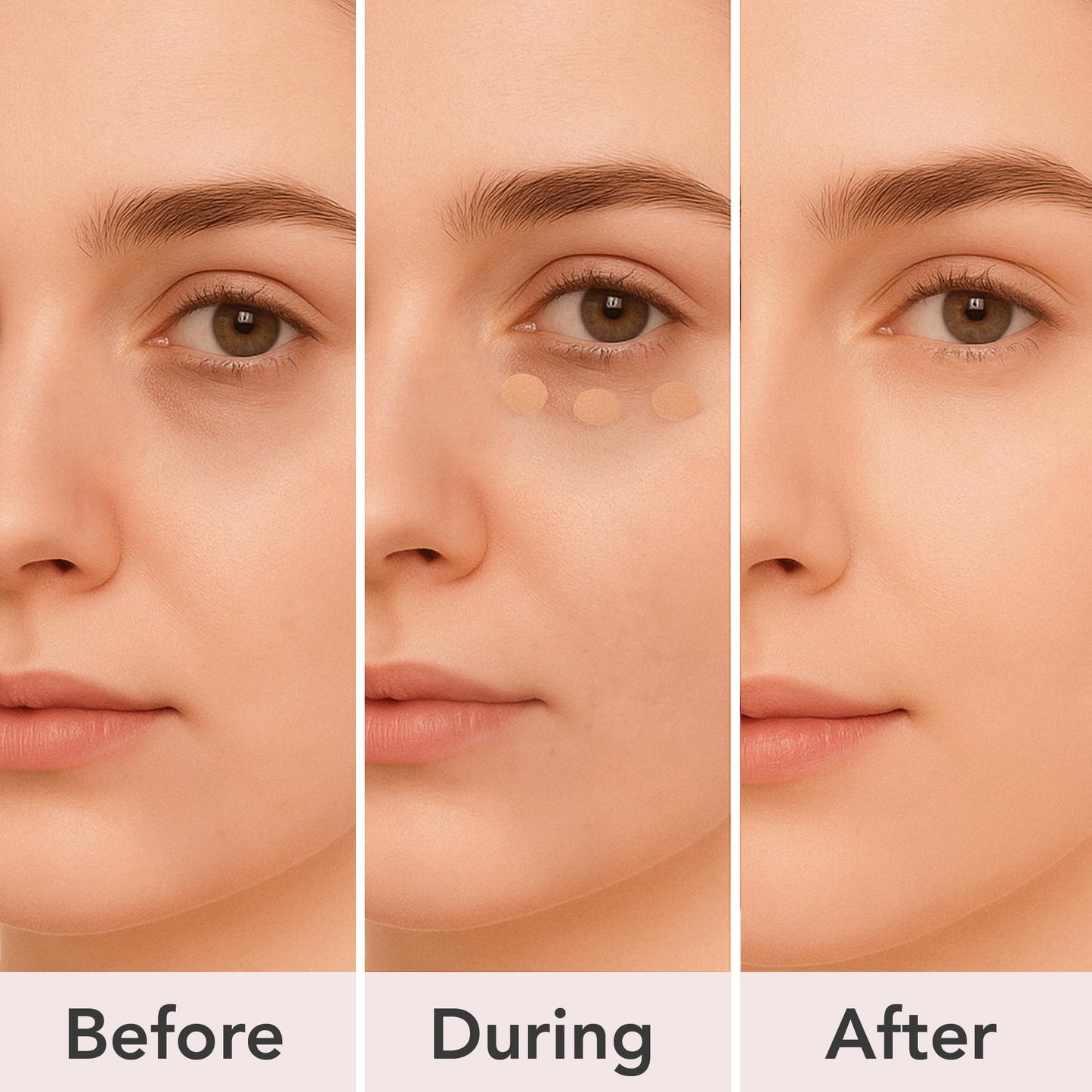 Full Coverage Concealer Palette, Waterproof Concealer Cream, 3 Colors + Brush, by Dermaflage Beauty & Personal Care Dermaflage