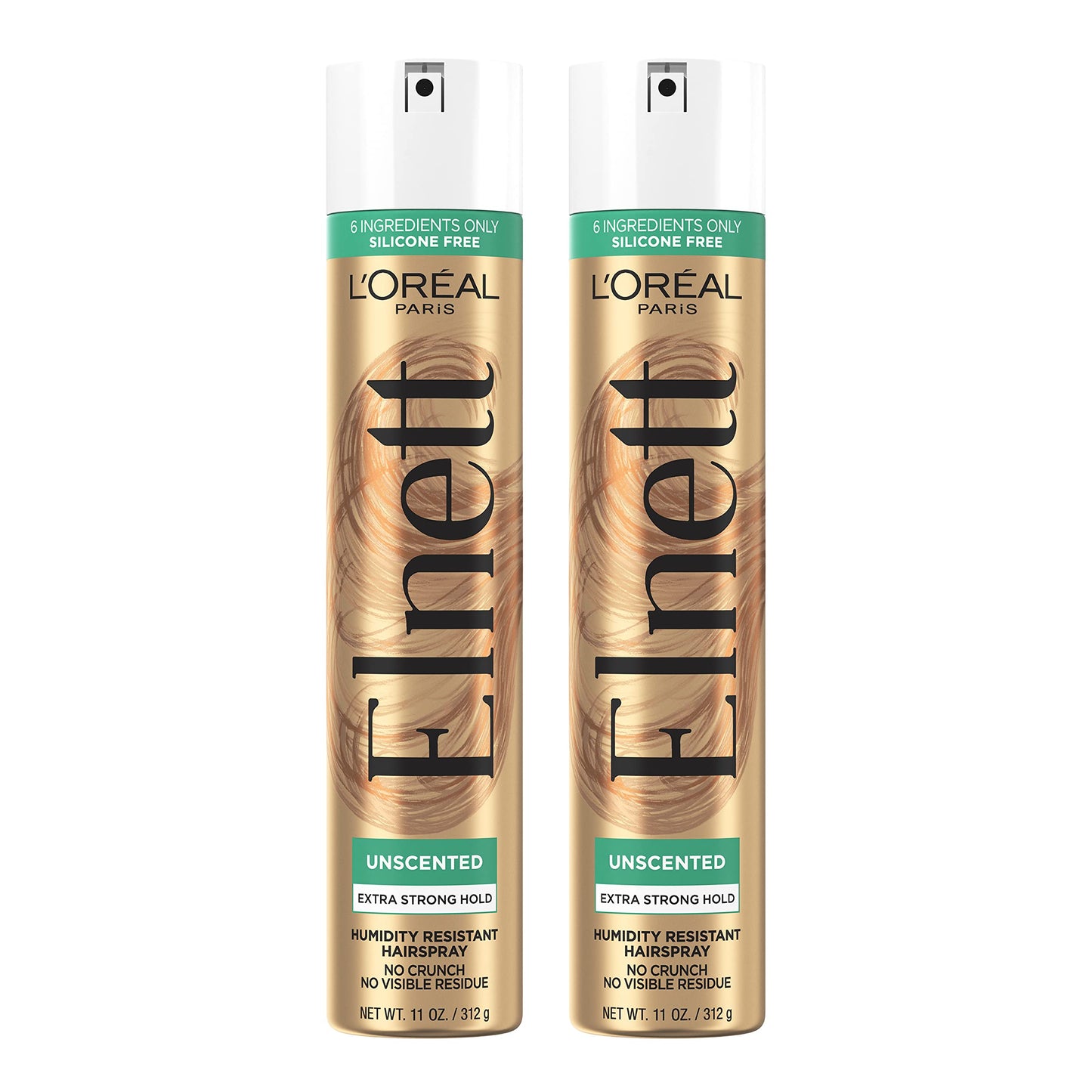 L'Oreal Paris Hair Care Elnett Satin Extra Strong Hold Hairspray, Unscented, 11 Ounce (Pack of 2) Beauty & Personal Care L'Oreal Paris