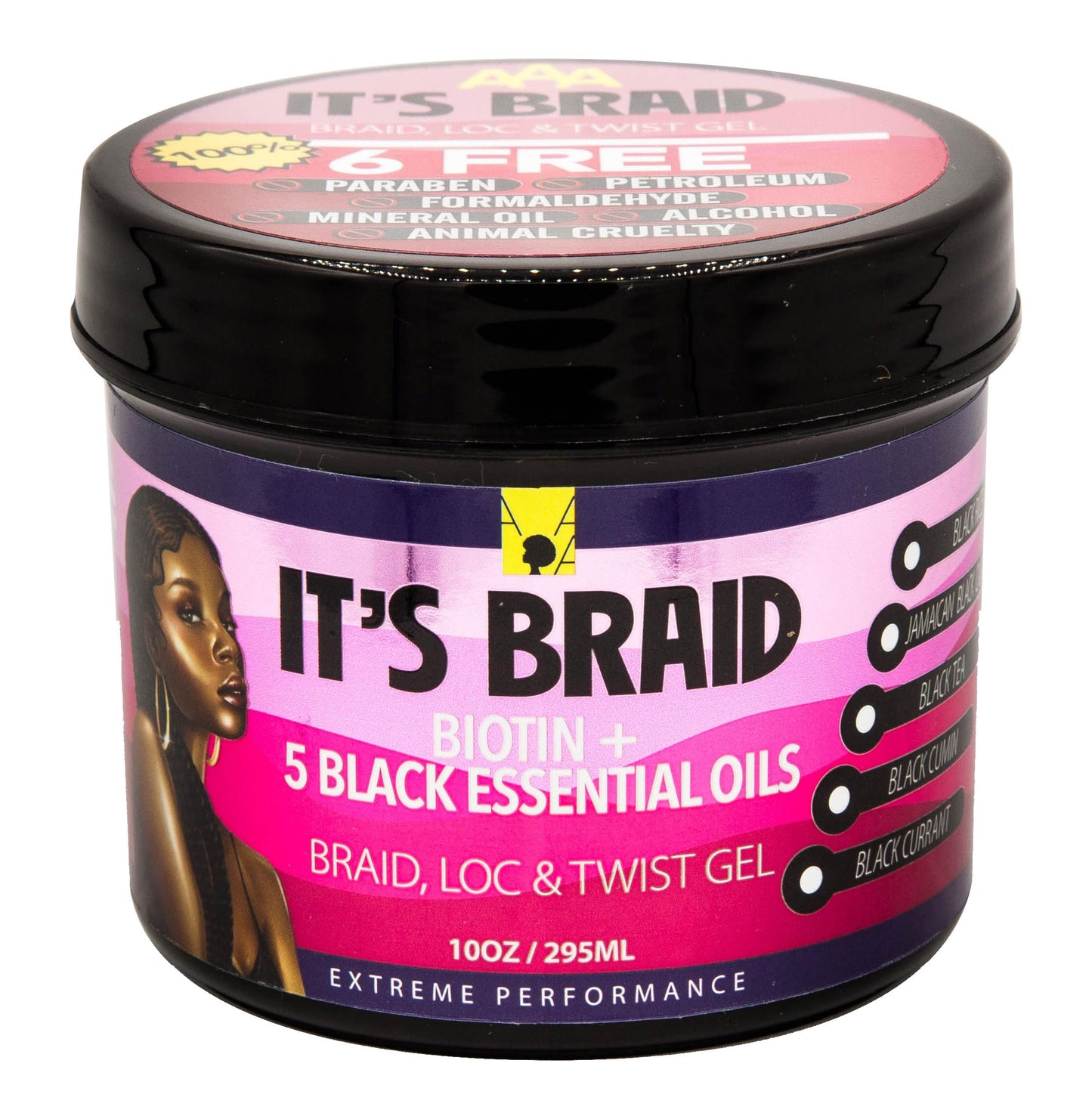African Anti Aging It's Braid Braid, Loc, & Twist Gel With Biotin + 5 Black Essential Oils 10 Oz (Pack of 1) Beauty & Personal Care African Anti Aging