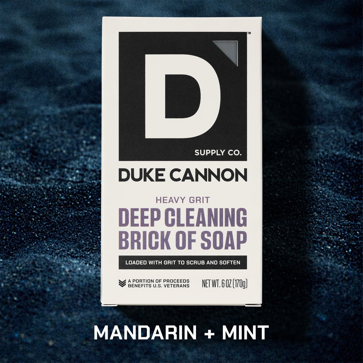Duke Cannon Supply Co. Heavy Grit Deep Cleaning Brick Of Soap For Men - Aloe Vera + Shea Butter - Mandarin and Mint (6oz) Beauty & Personal Care Duke Cannon Supply Co.