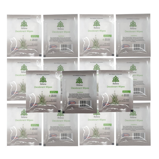 Asheva - Individually Packaged Deodorant Wipes - Box of 15 Wipes (Fresh Scent) Beauty and Personal Care GBM