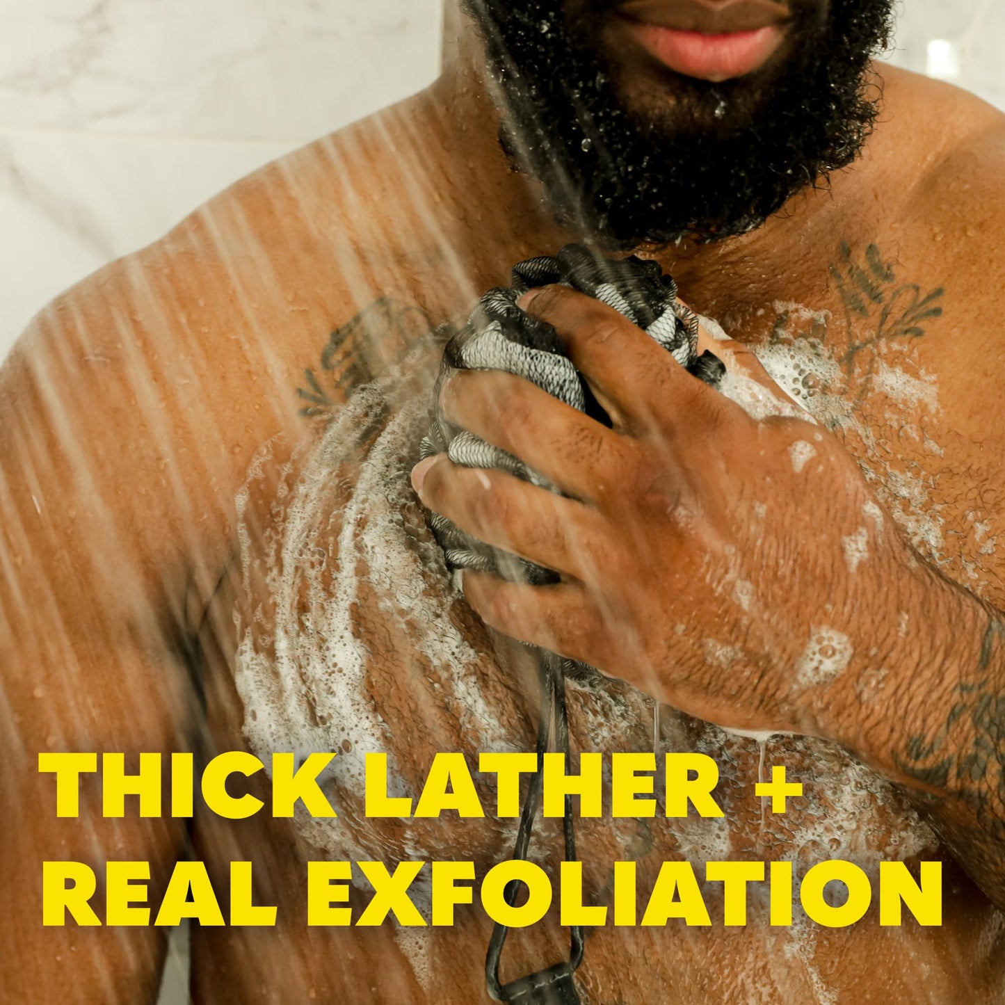 The Beard Club Mens Body Wash - Heavy Duty Shower Gel for Men with Exfoliating Clean, Rich Lather & Signature Scent - Men’s Body Wash for Deep Beauty & Personal Care The Beard Club