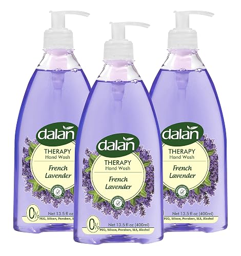 Dalan Therapy French Lavender Ultra Moisturizing Liquid Hand Soap for Normal and Dry Hands Fresh Clean and Soft Feeling (13.5 Fl Oz / 400 mL (Pack Beauty & Personal Care Dalan