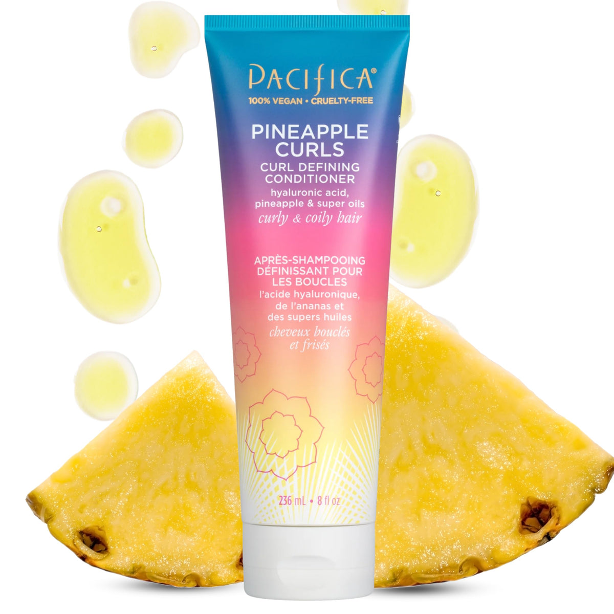 Pacifica Beauty, Pineapple Curls Defining Natural Conditioner, For Curly, Coily and Textured Hair Types, Pineapple Scent, Sulfate Free and Silicone Beauty & Personal Care Pacifica