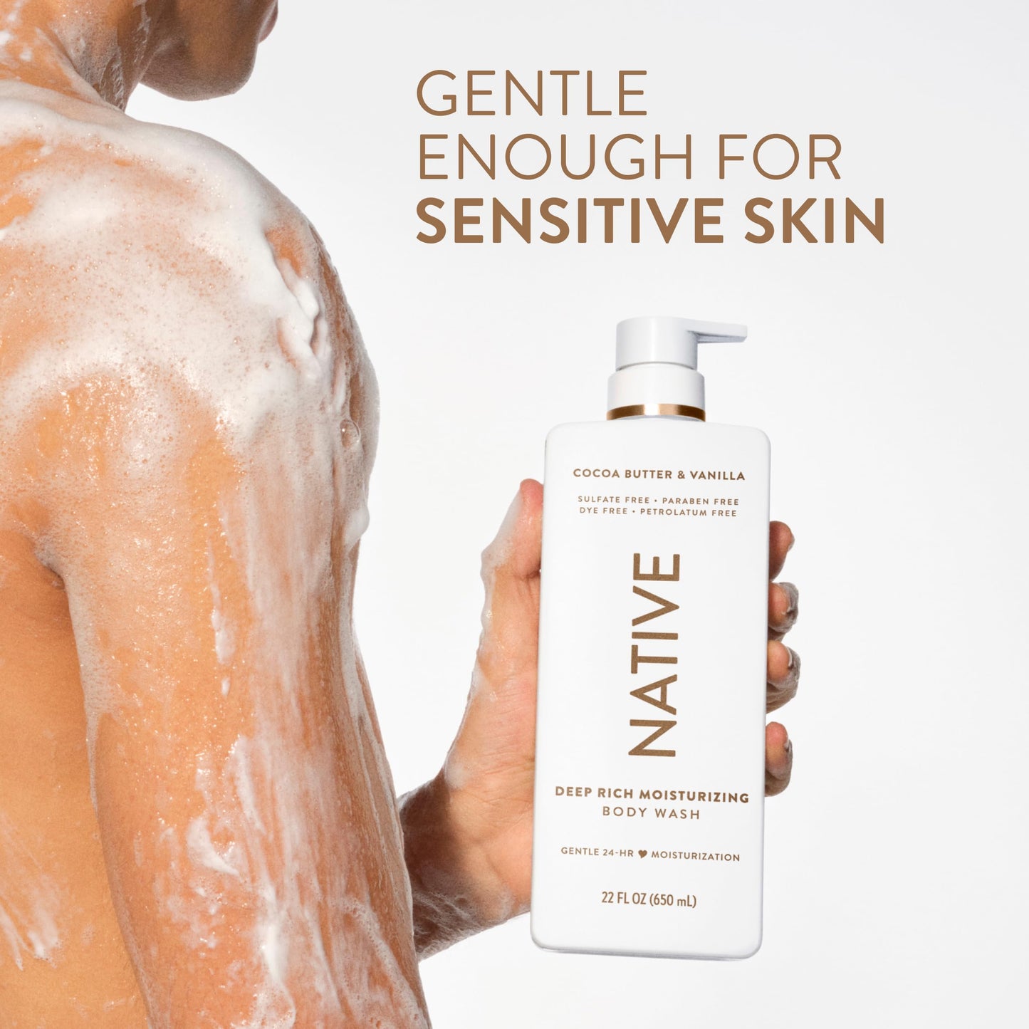 Native Cocoa Butter & Vanilla Scent 24-Hour Moisturizing Bodywash for Women & Men, Clean & Gentle, for Dry or Sensitive Skin, Keeps Skin Healthy Beauty & Personal Care Native