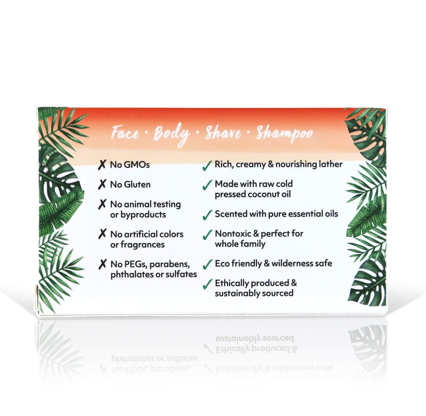 "Coco Fiji Soap Bar for Face and Body Infused With Organic Coconut Oil, Lemongrass Tangerine Essential Oil, Natural Soap for Moisturizing & Pore Beauty & Personal Care Organic Fiji