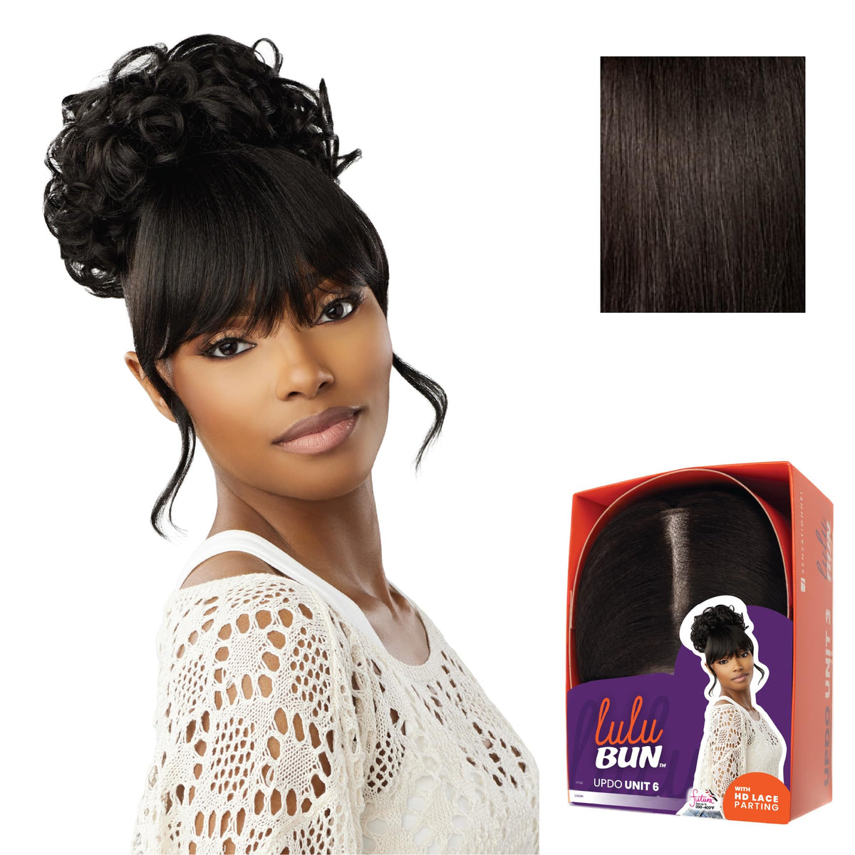 Sensationnel Lulu Bun Updo Hairextensions-Unit 6,2 DARKBROWN