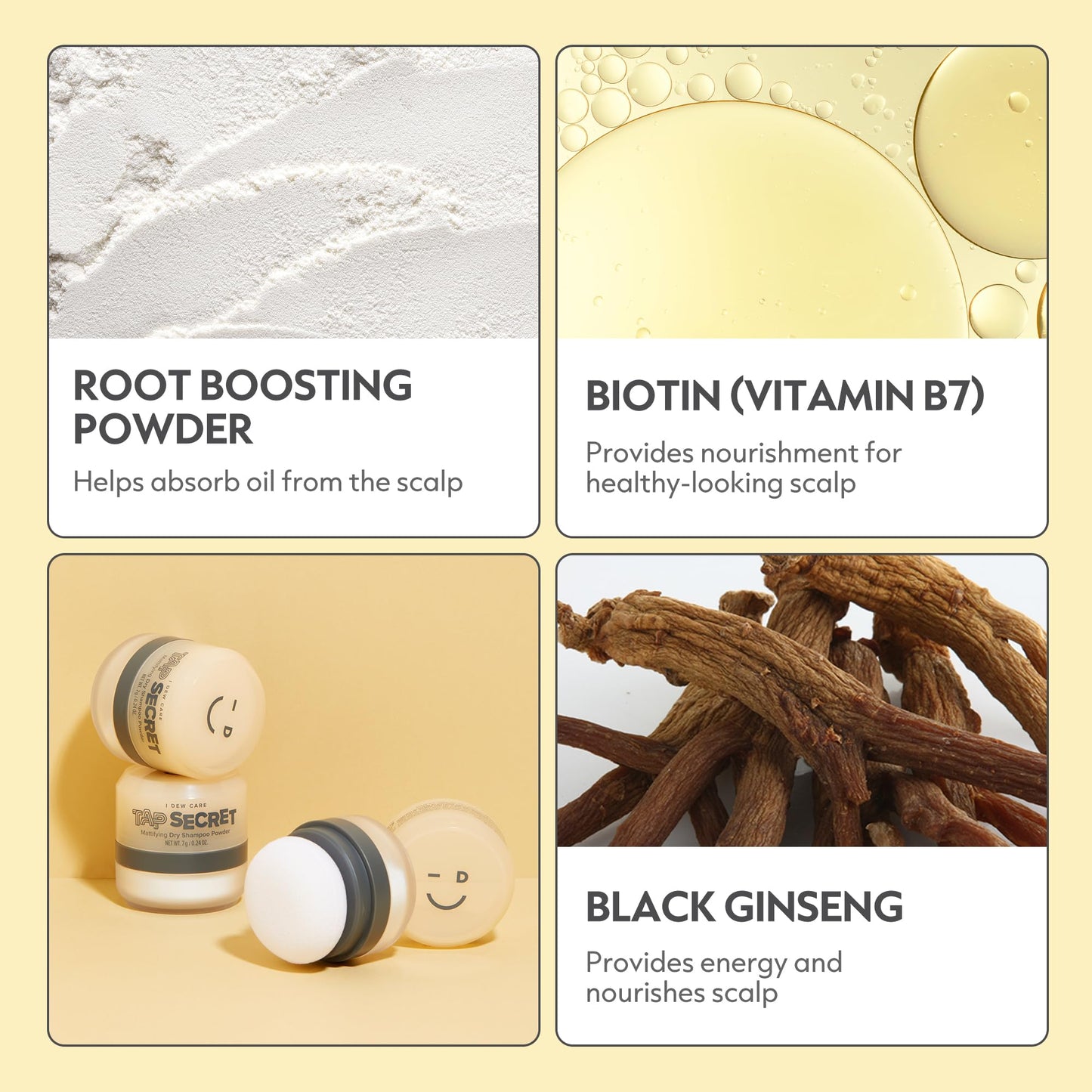 I DEW CARE Biotin Clarifying Dry Shampoo - Tap Secret Dark Brown Refill | Strengthening & Volumizing, Powder Type, Refillable, Travel size Beauty and Personal Care I DEW CARE