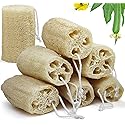 7 Pack Natural Loofah Exfoliating Body Scrubber, 5 Inches Organic Luffa Bath Sponge Exfoliating Shower Body Scrubber for Deep Cleaning & Smooth Skin Beauty & Personal Care METLUCK