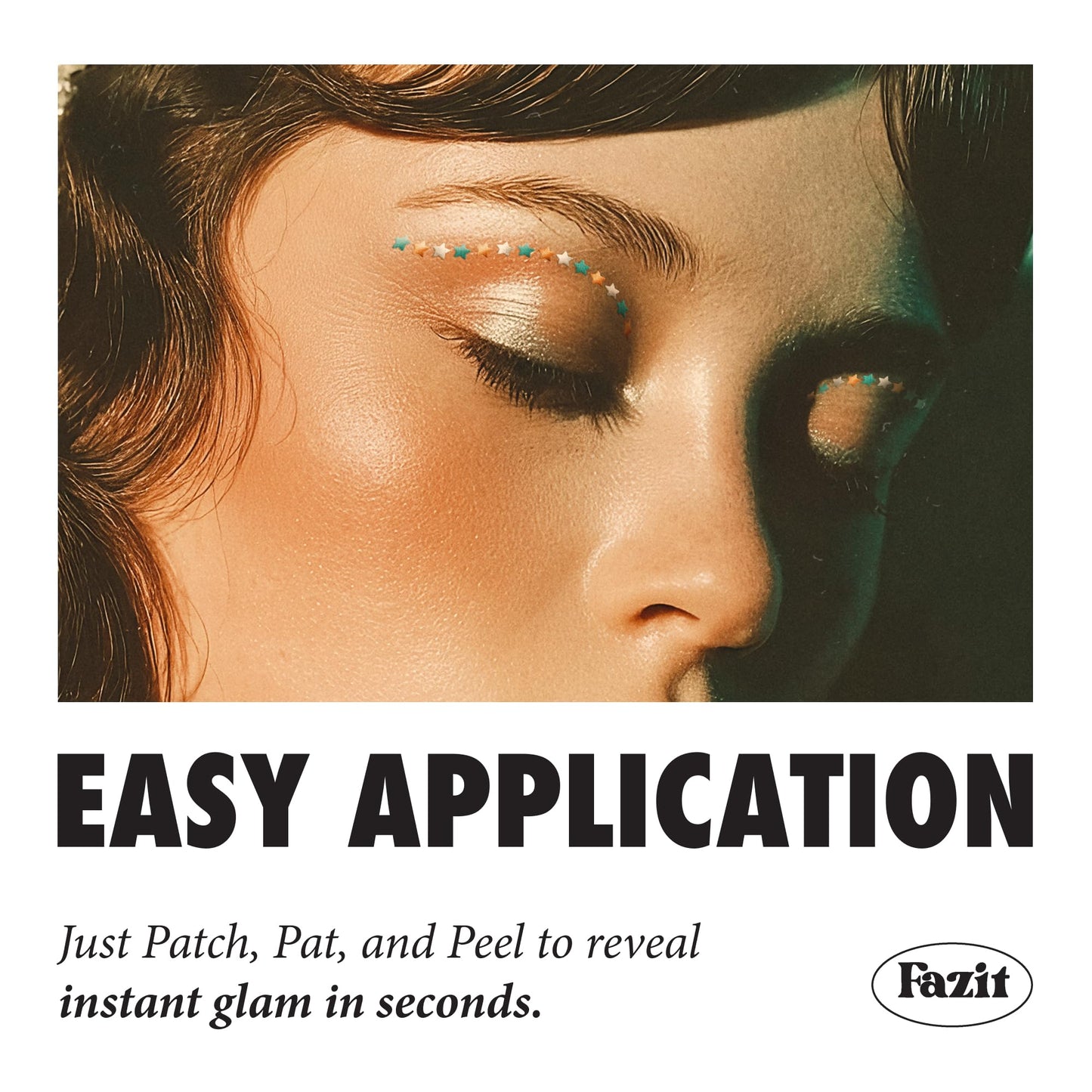 Fazit Makeup Patches - Show Stopping Wing Eyes - Glow Up Make-Up Patches - Cute Glitter Makeup Accessories For Women - Cosmetic Glitter For Face Beauty & Personal Care Fazit