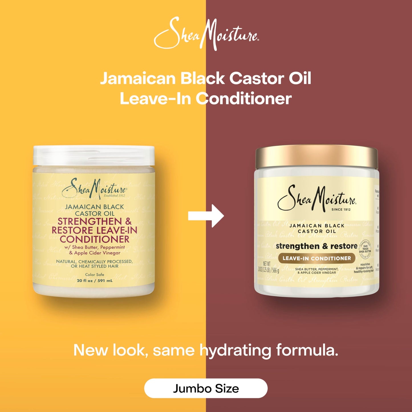 SheaMoisture Leave In Conditioner Jamaican Black Castor Oil Conditioner For Hair To Soften and Detangle Hair 20 oz Beauty & Personal Care Shea Moisture