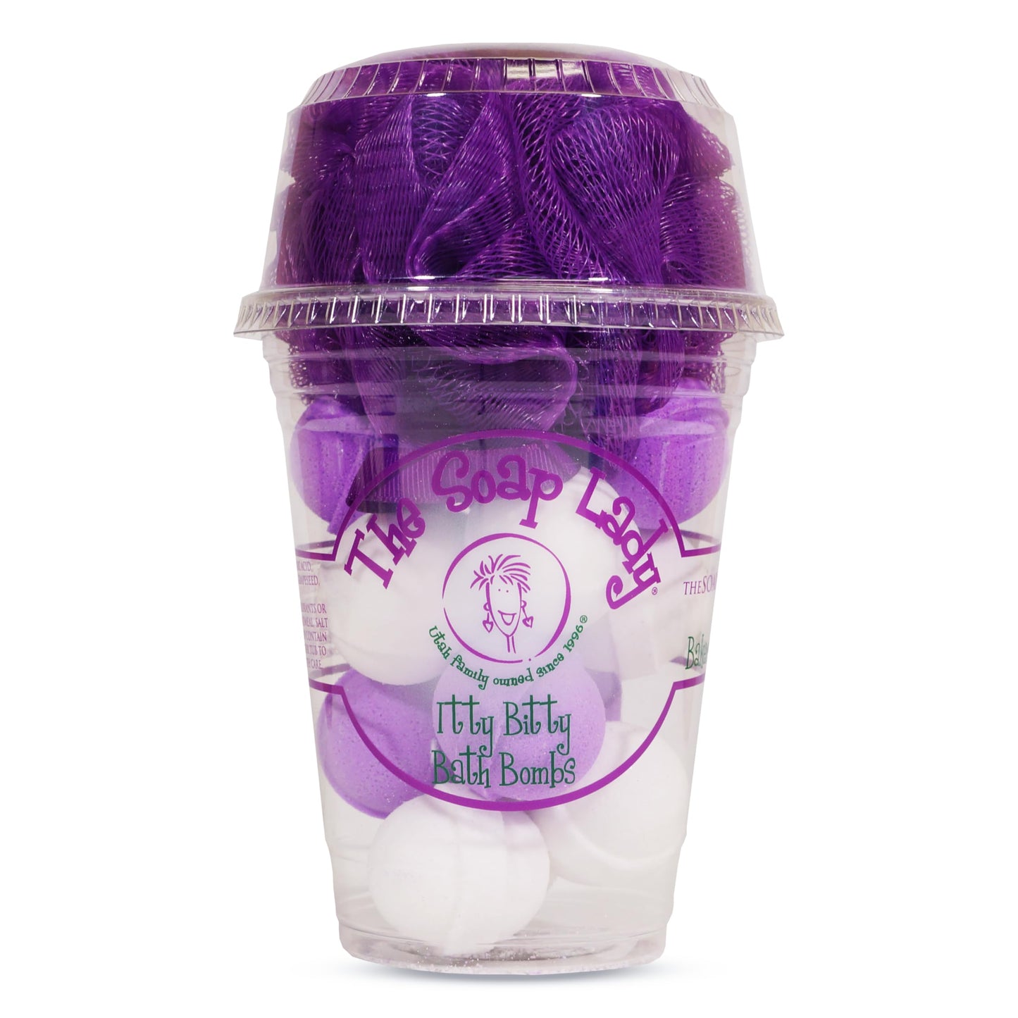 The Soap Lady Itty Bitty Bath Bombs - Oatmeal, Milk, Honey, & Lavender - Includes Loofah - .65oz Bath Bombs Beauty & Personal Care The Soap Lady