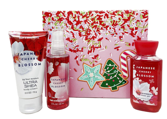 Bath & Body Works Japanese Cherry Blossom - Mini Gift Box Set - Fragrance Mist, Shower Gel and Body Cream - Travel Size Beauty and Personal Care Bath & Body Works