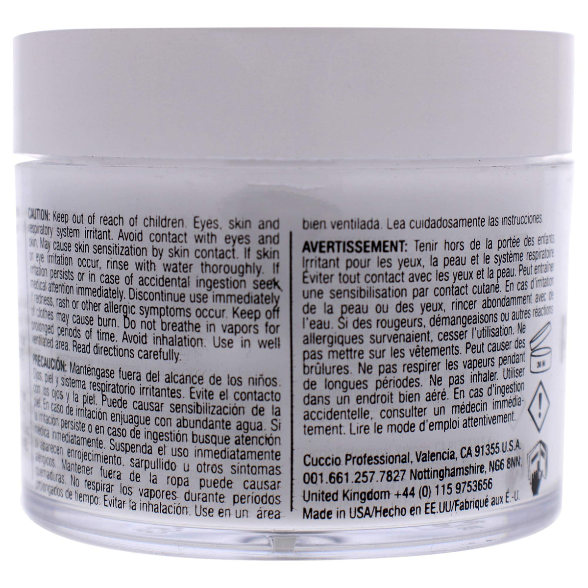 Cuccio Colour Powder Nail Polish, Clear, 2 Ounce, Pack of 1