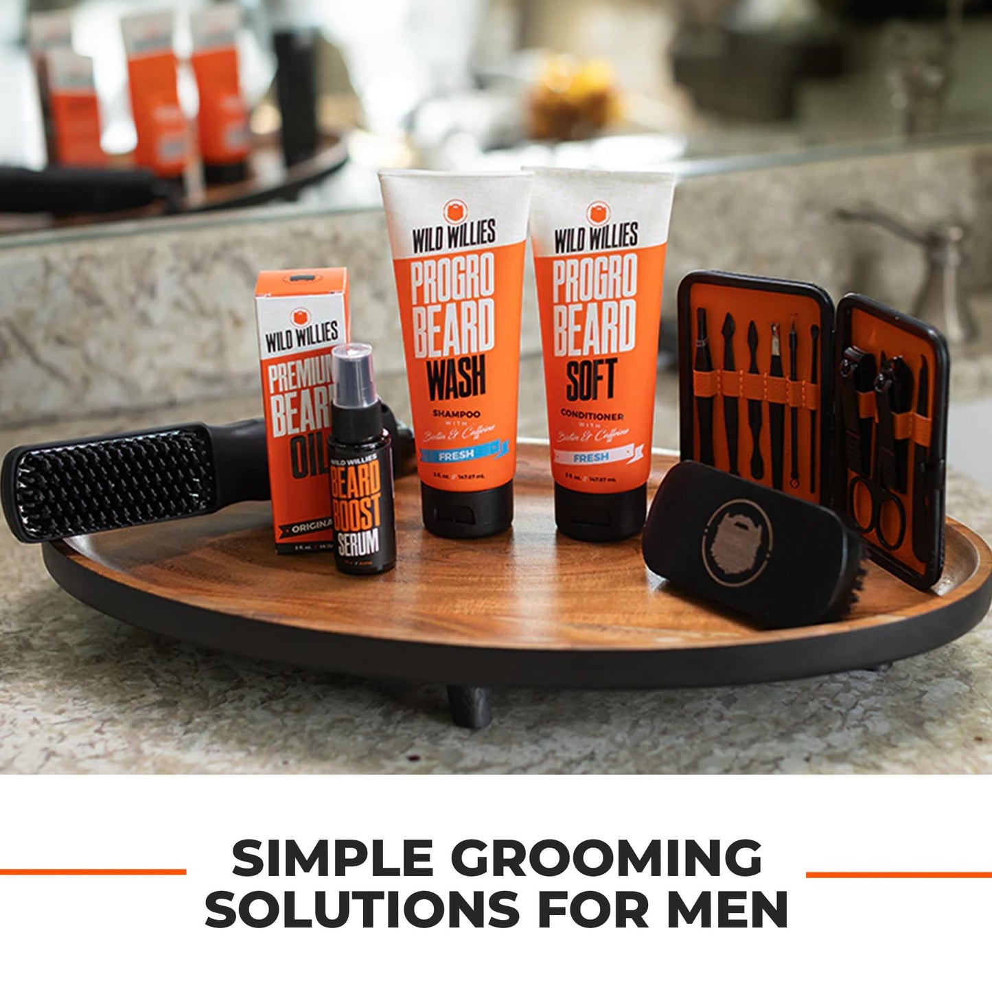 Wild Willies Beard Straightener for Men - 3 Temperature Settings, Tourmaline Ceramic Heated Beard Brush & Hot Comb - Portable, Ionic Technology Beauty & Personal Care Wild Willies