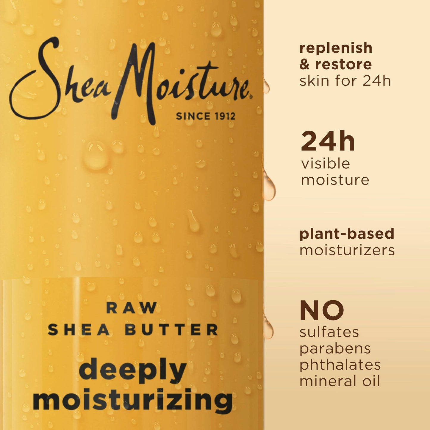 SheaMoisture Raw Shea Butter Body Wash Moisturize and Restore Deeply Moisturizing body wash for 24H Visible Moisture for Healthy, Glowing Skin 18 oz Beauty & Personal Care Shea Moisture