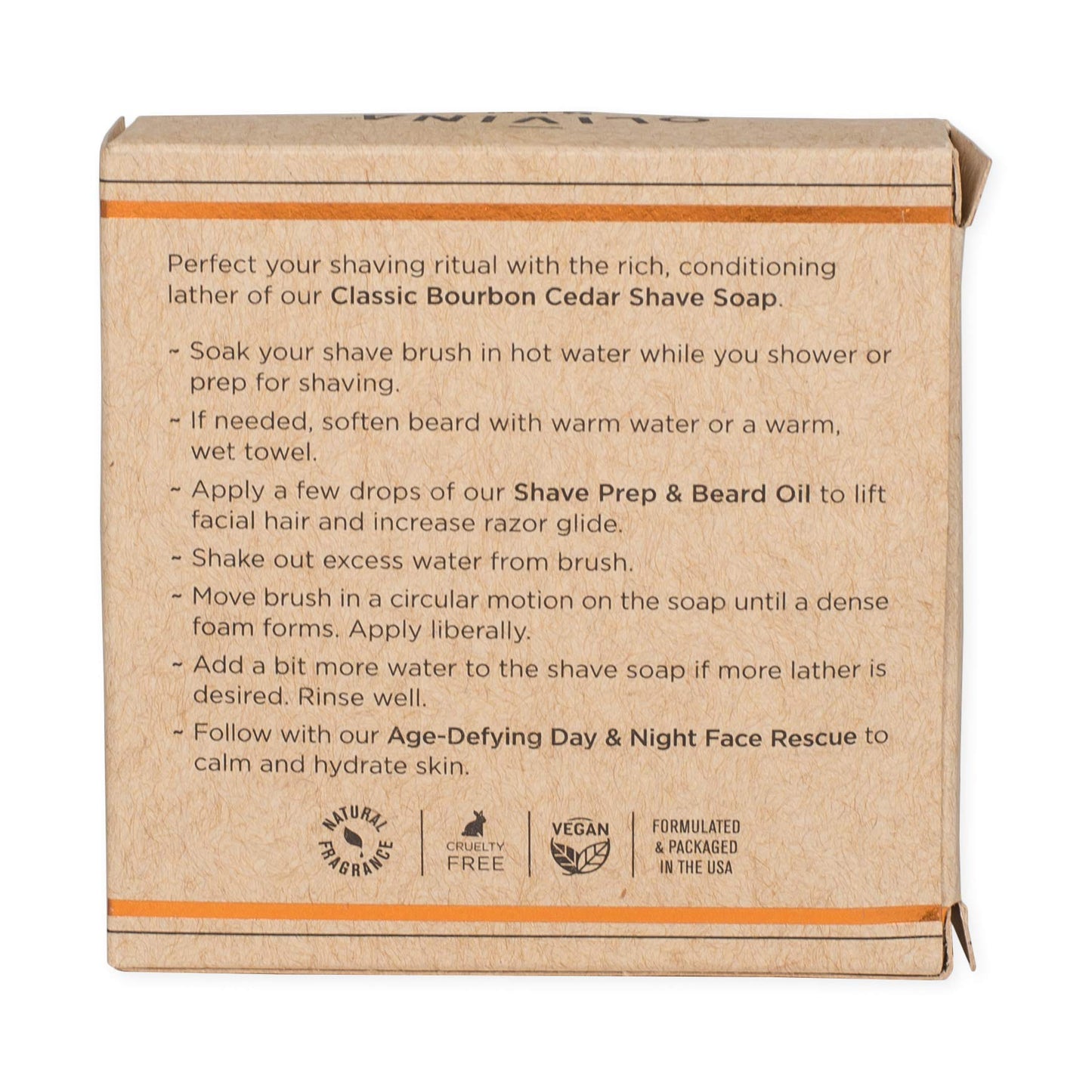 Bourbon Cedar 3 Ounce Moisturizing Classic Shave Bar Soap Pack of 2 Beauty and Personal Care Olivina