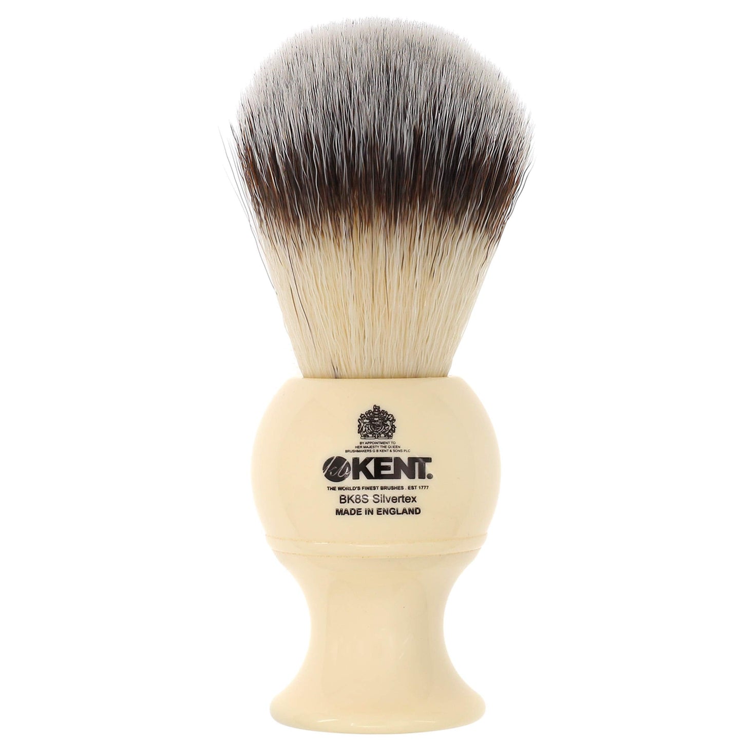 Kent BK8S Shaving Brush with Ultra-Soft Silvertext Synthetic Bristles and Faux Ivory Resin Handle to use with Shave Cream or Soap for a Perfect Beauty and Personal Care KENT