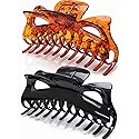 Prettyou Thick Hair Super Large Clips Crystal Plastic Claw Clamps Hairgrips Clips Accessories for Women, 2 pack. (A) Beauty & Personal Care Prettyou