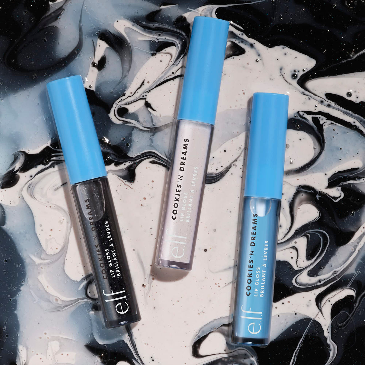 e.l.f. Cookies 'N Dreams Lip Gloss, Limited Edition Non-sticky, Creamy Lip Gloss With A Shiny Finish, Nourishing & Hydrating Formula, Brain Freeze Beauty & Personal Care e.l.f.