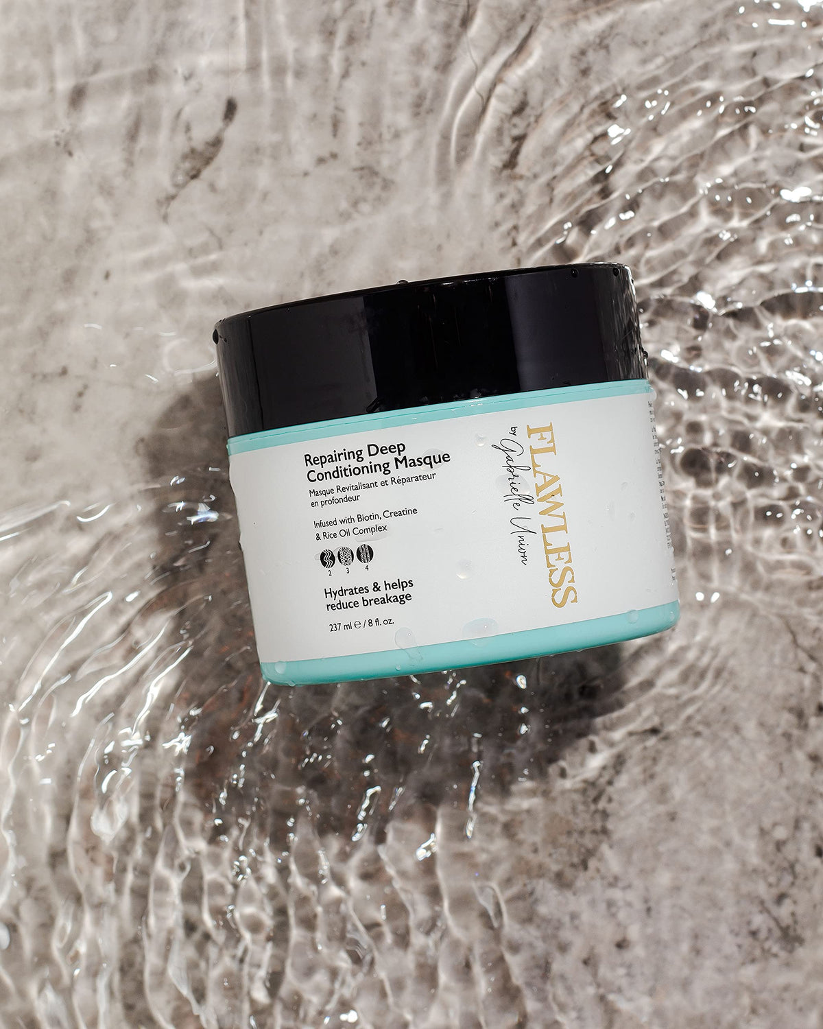 Flawless by Gabrielle Union - Repairing Deep Conditioning Hair Treatment Mask for Natural Curly and Coily Hair, 8 OZ