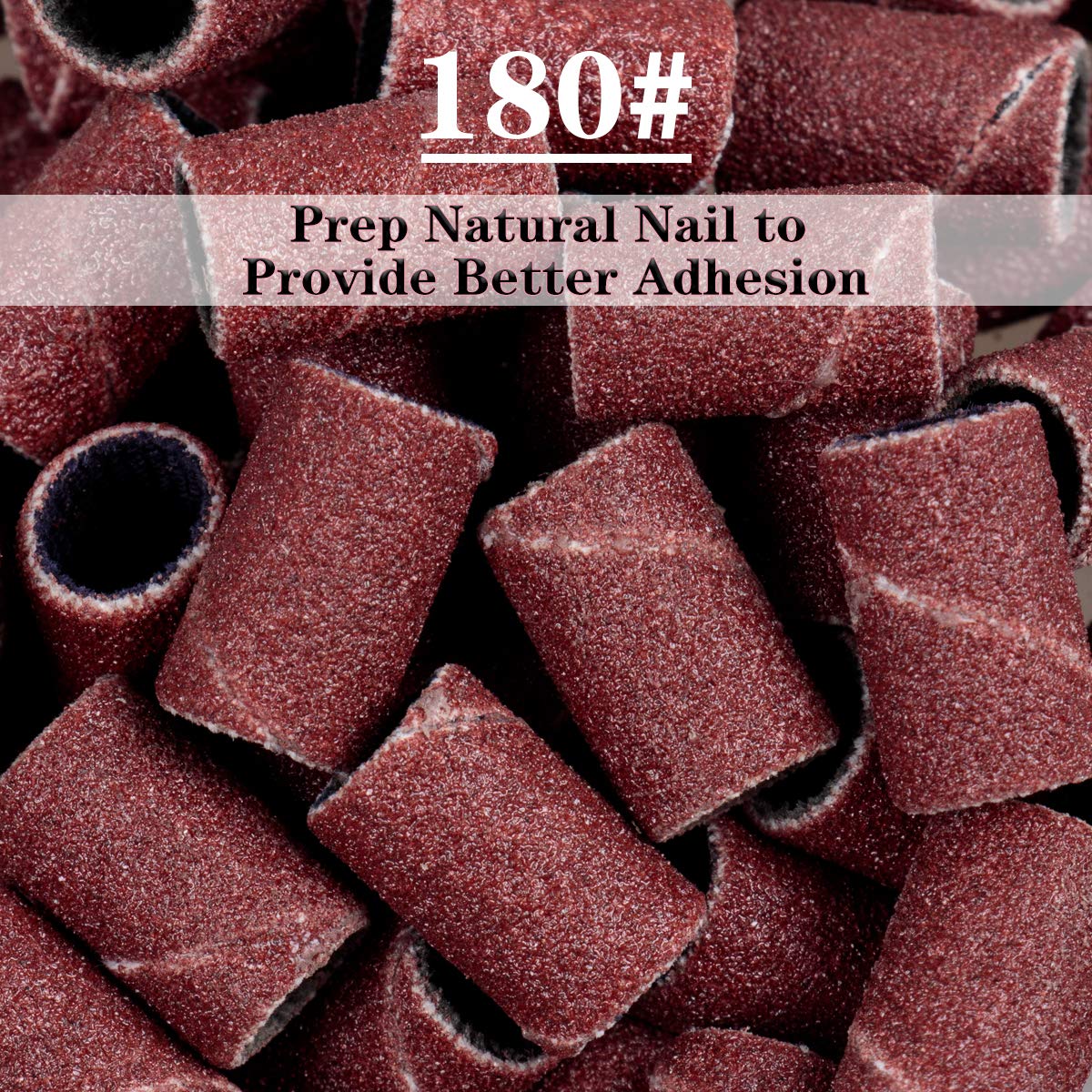 Subay Professional Nail Art Drill Bits Set 6PCS 3/32inch, Sanding Bands 300PCS #80#120#180 for Acrylic, Gel Nails, Dip Powder Nails and Manicure Beauty & Personal Care SUBAY