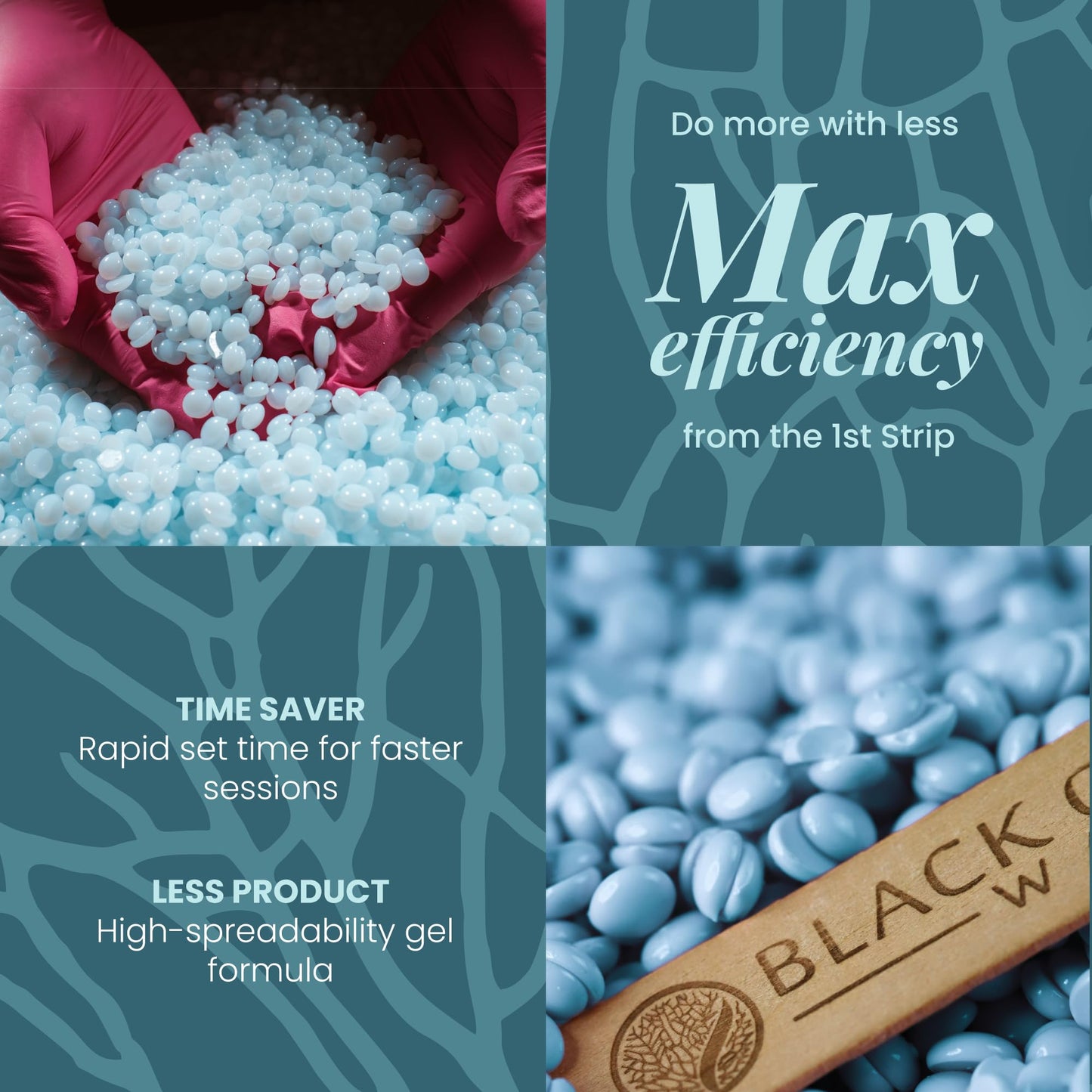 Black Coral Wax - Kai - 1 kg / 2.2 lb Blue Hard Wax Beads Bag - Hypoallergenic - Face & Body Wax, No Strip Needed - Perfect for Sensitive Skin Beauty and Personal Care Black Coral Wax