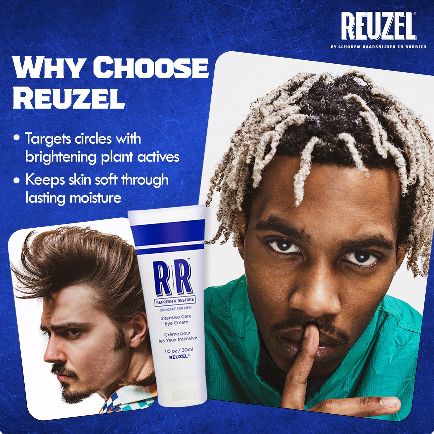 REUZEL Intensive Eye Care Cream, Brightens Up Eyes, Reduce Dark Circles, Lightweight, Hydrating, Vegan and Anti-Aging Formula, Fragrance Free, 1 oz Beauty & Personal Care REUZEL
