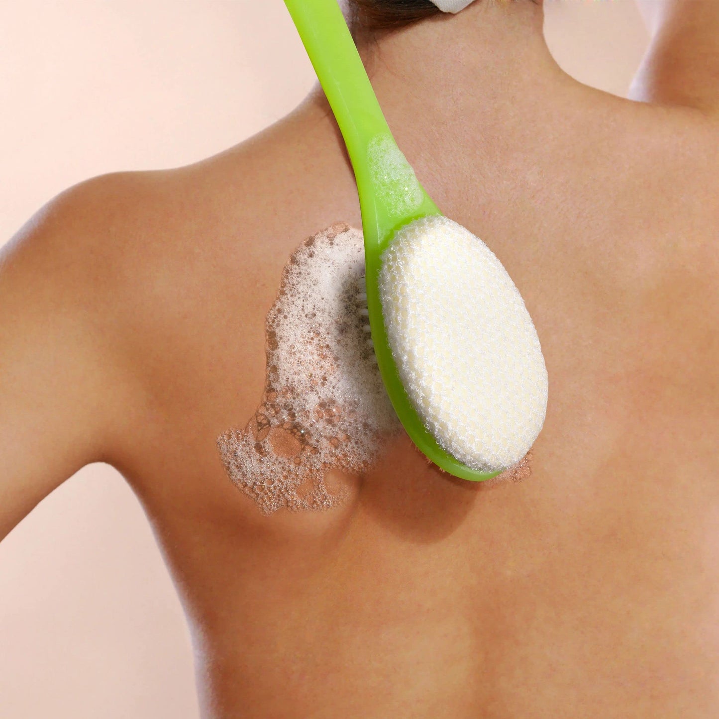 EcoTools Buff + Polish Bath Brush, Long Handle to Cleanse & Exfoliate Back & Hard-to-Reach Areas, Eco Friendly Shower Brush Removes Dead Skin, Cruelty Beauty and Personal Care EcoTools