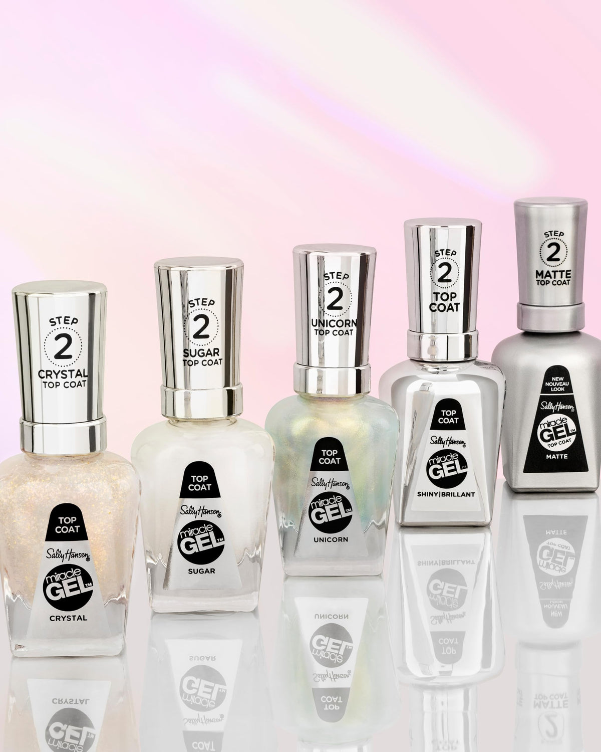 Sally Hansen Miracle Gel™, Matte Top Coat 102, Long Lasting, Gel-Like Formula, No UV Lamp Needed, Clear Nail Polish