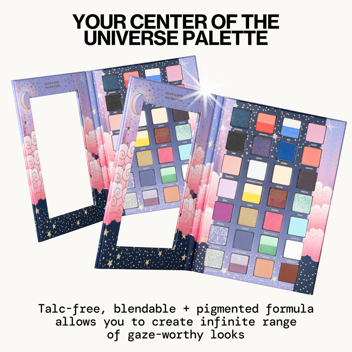 Pacifica Stellar Gaze Eye Shadow Palette - 28 Shades Mineral Eye Shadow Face Makeup Blendable Pigmented Dreamy Pastels, Neutrals, Matte Shimmer… Beauty & Personal Care Pacifica