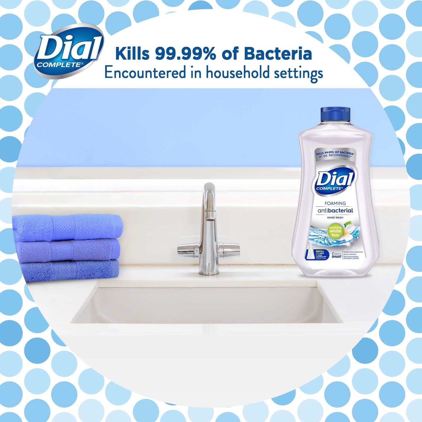 Dial Complete Antibacterial Foaming Hand Soap Refill, Soothing White Tea, 32 fl oz Beauty & Personal Care Dial