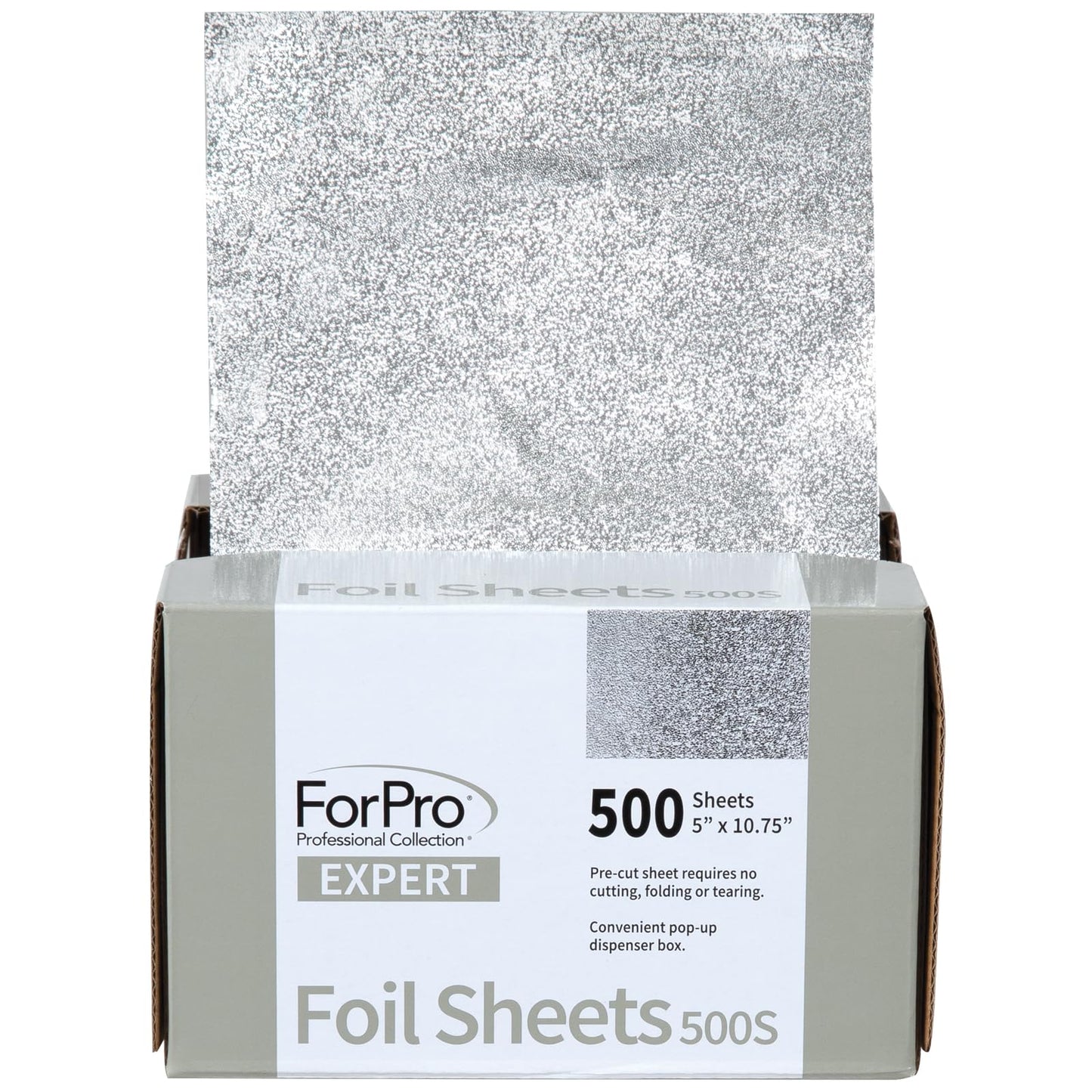 ForPro Professional Collection Expert Embossed Foil Sheets 500S, Aluminum Foil, Pop-Up Foil Dispenser, Hair Foils for Color Application Beauty & Personal Care ForPro Professional Collection