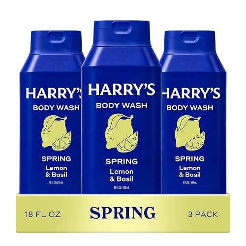 Harry's Men's Body Wash - Spring - (3 Pack) 18 fl oz - Shower Gel for Men - No Parabens, Sulfates, or Dyes Beauty & Personal Care Harry's