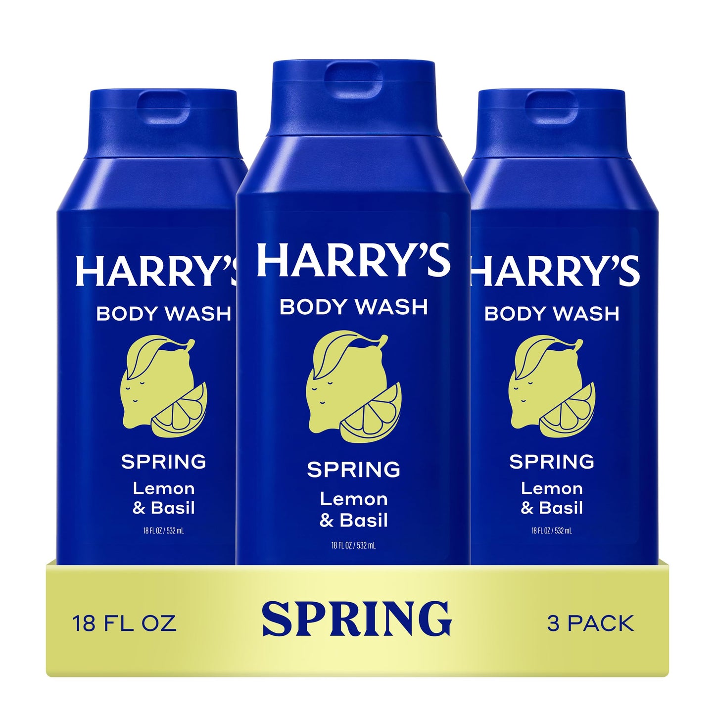 Harry's Men's Body Wash - Spring - (3 Pack) 18 fl oz - Shower Gel for Men - No Parabens, Sulfates, or Dyes Beauty & Personal Care Harry's