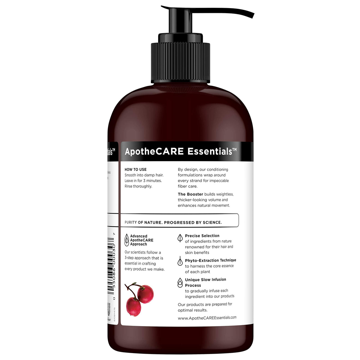 ApotheCARE Essentials The Booster Conditioner Rosehip Oil, Geranium, Aloe Vera 12 oz Beauty & Personal Care ApotheCARE Essentials